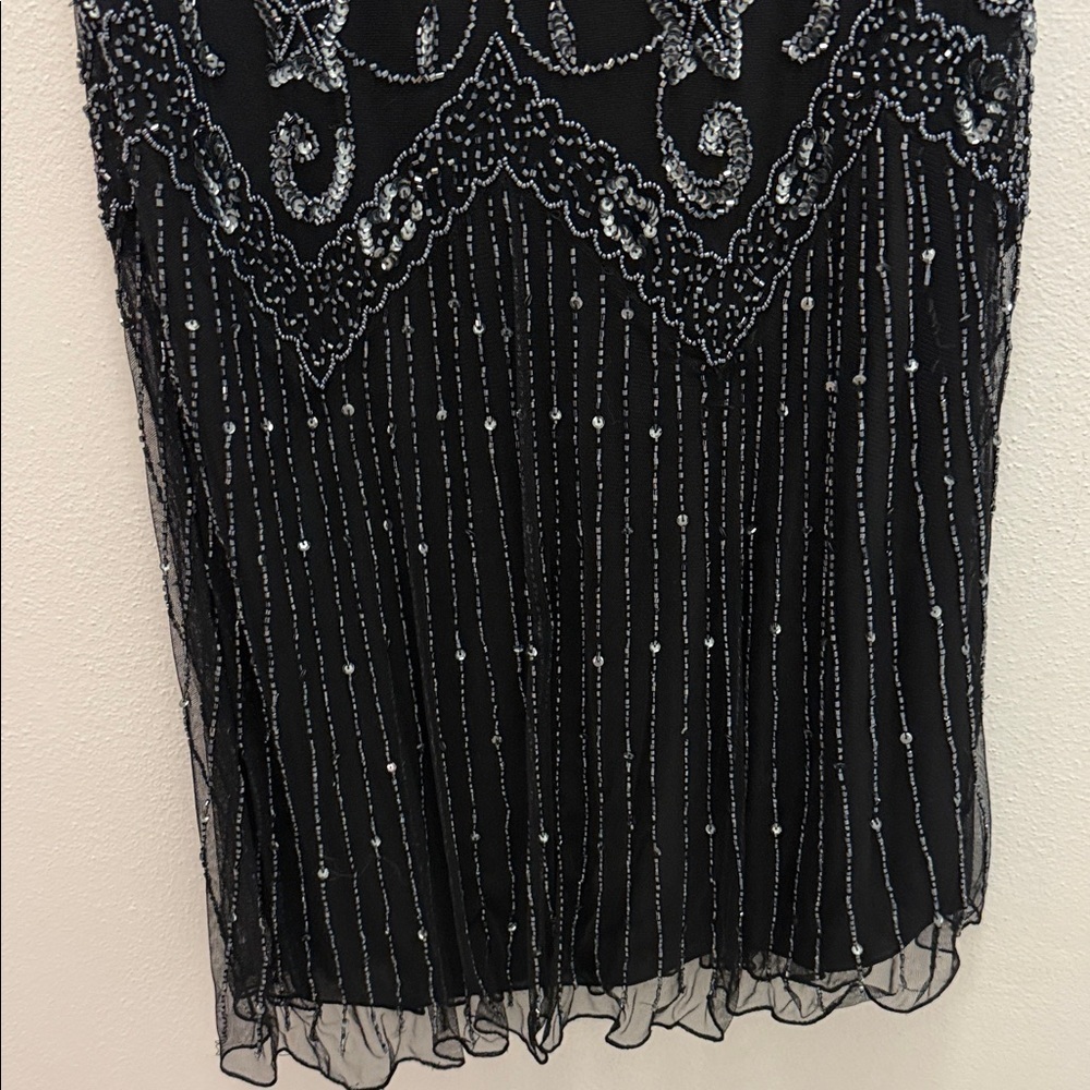 J Kara Black and Silver Beaded Midi Dress - Picture 6 of 6